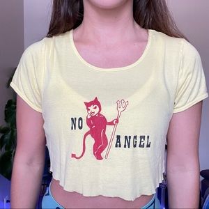 No angel crop top